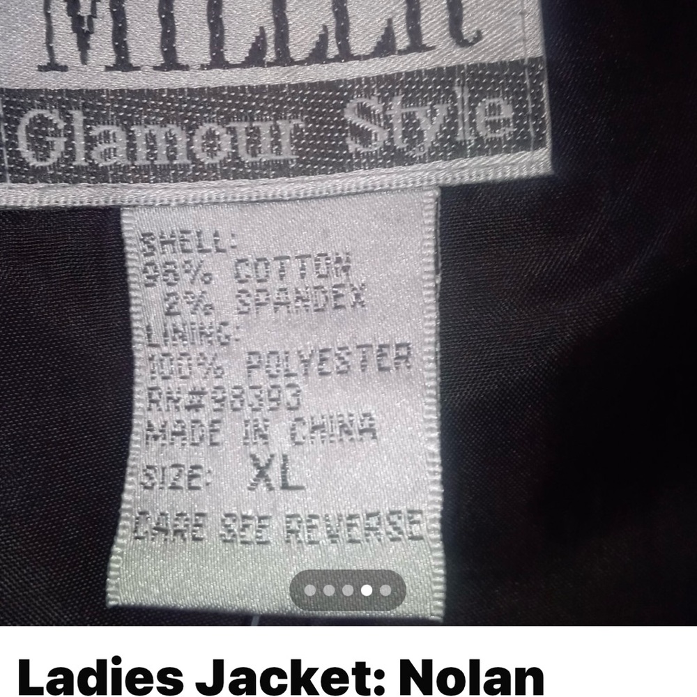 NOLAN MILLER Women's Black Denim Blazer w/Rhinestone Accents. Size XL. NWT. - Picture 4 of 4